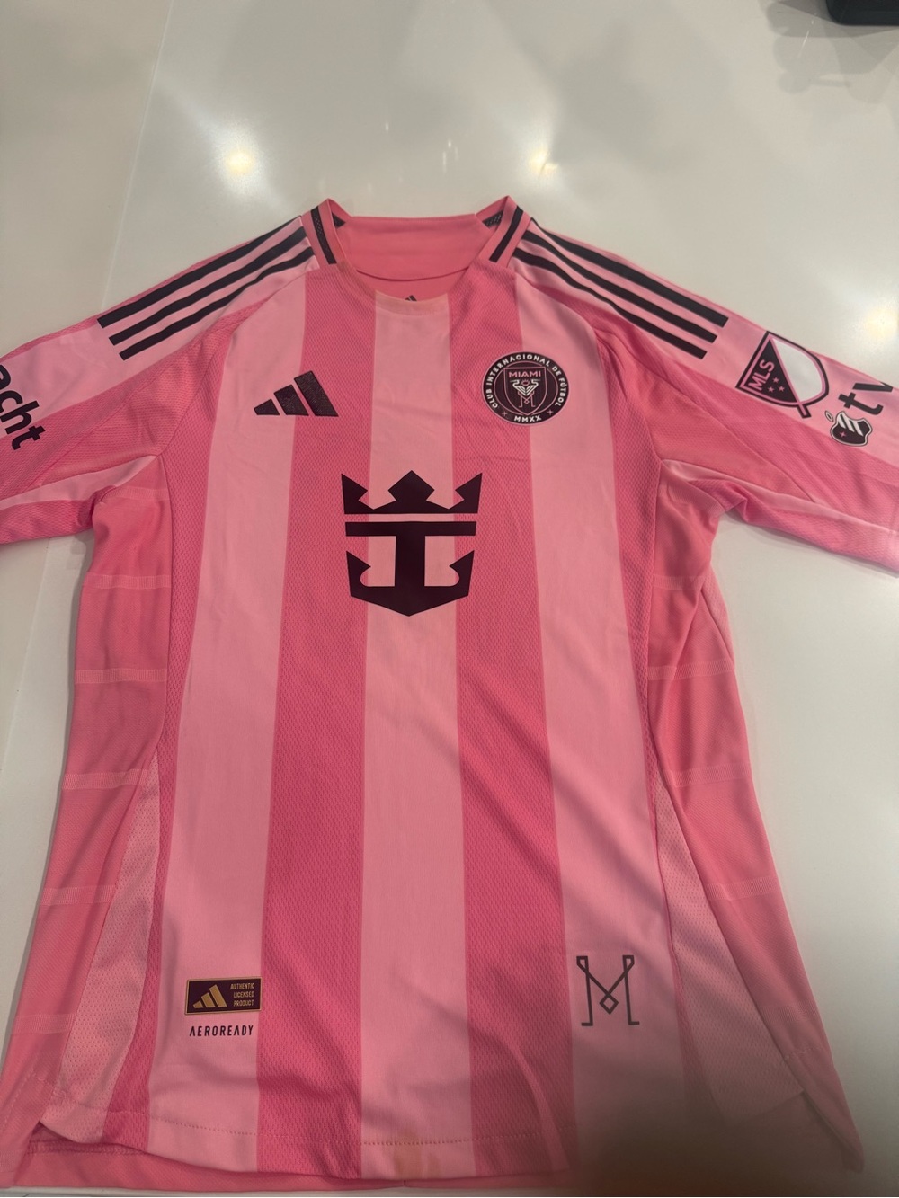 adidas Pink Inter Miami Men XL Jersey with Black Accents